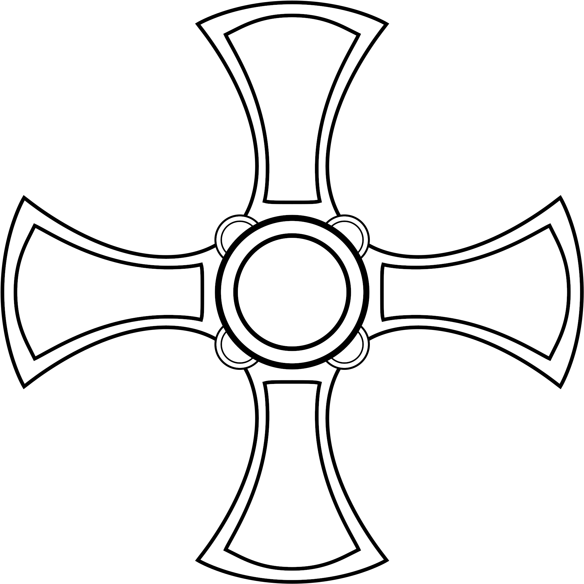 Open - St Cuthbert's Cross Vector Clipart (2000x2000), Png Download