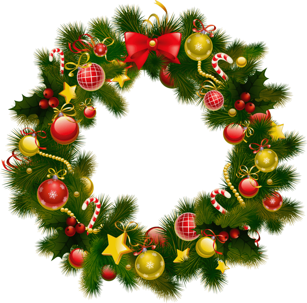 Clipart Christmas Ri - Christmas Wreath Transparent Background - Png Download (1024x1008), Png Download