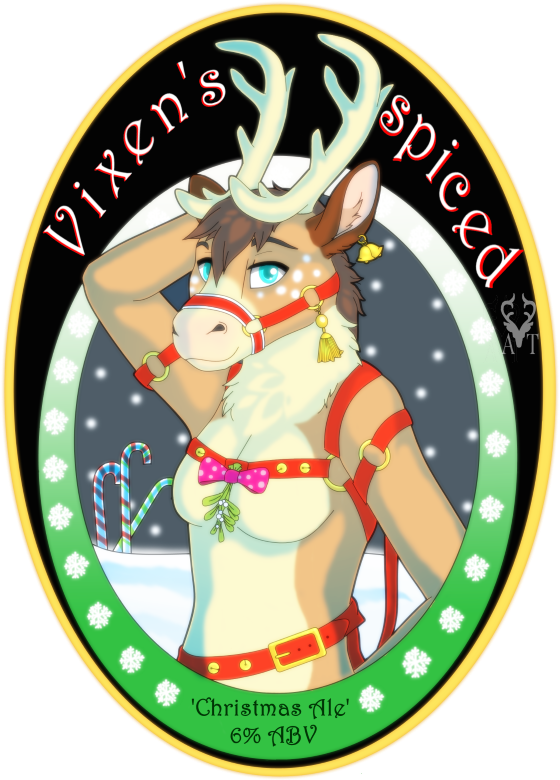 Vixen's Spiced Beer Bottle Label - Cartoon Clipart (623x800), Png Download