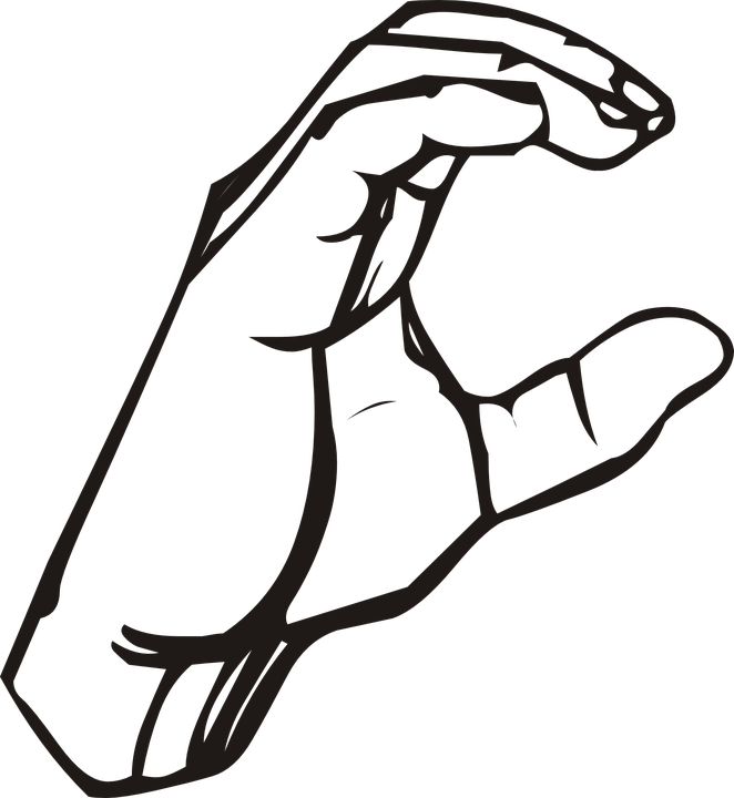 Cartoon Peace Sign Hand 27, Buy Clip Art - Sign Language Letter C - Png Download (662x720), Png Download