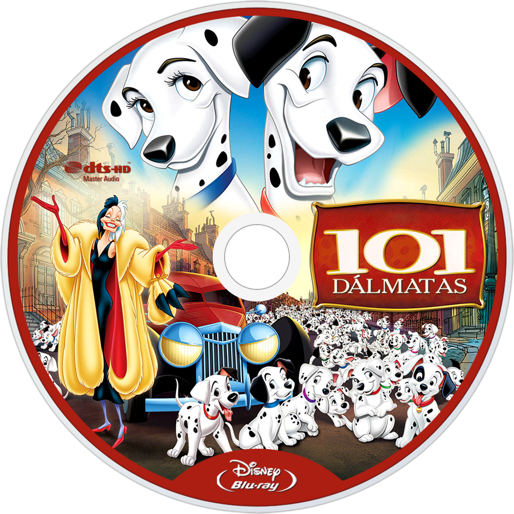 101 Dalmatians Bluray Disc Image - 101 Dalmatians Clipart (1000x1000), Png Download