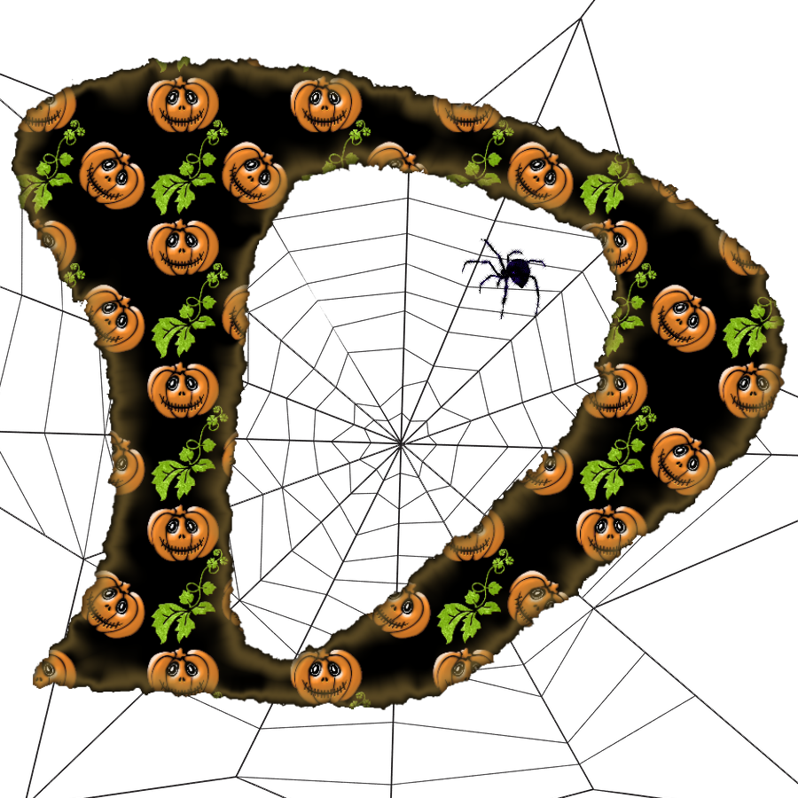 Alfabeto De Calabazas Y Telarañas - Alfabeto De Calabazas Y Telarañas De Debra Creative Clipart (900x900), Png Download