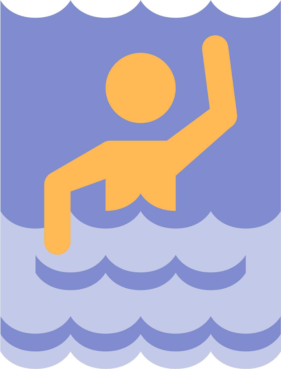This Icon Is Depicting A Person Swimming - Portable Network Graphics Clipart (1600x1600), Png Download