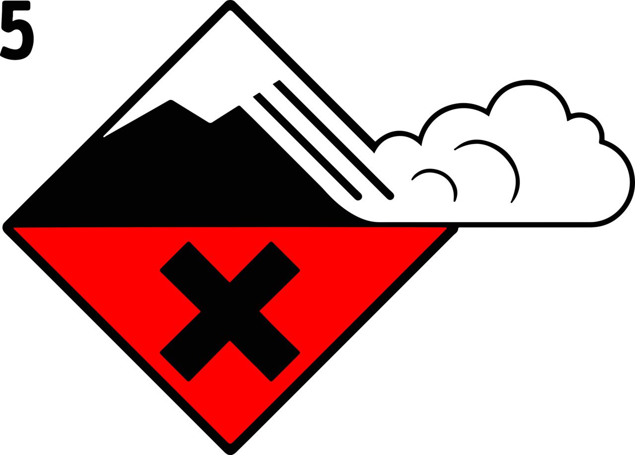 The - High Avalanche Danger Clipart (1280x917), Png Download