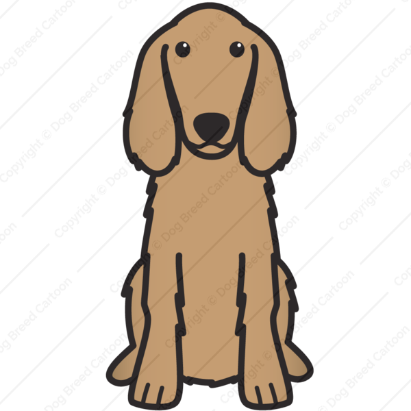 Red Setter Clipart Car - Scottish Deerhound Hundecartoon Postkarte - Png Download (600x600), Png Download