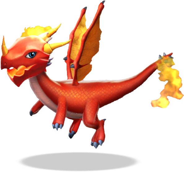Fire Dragon - Dragon Mania Fire Dragon Clipart (612x580), Png Download