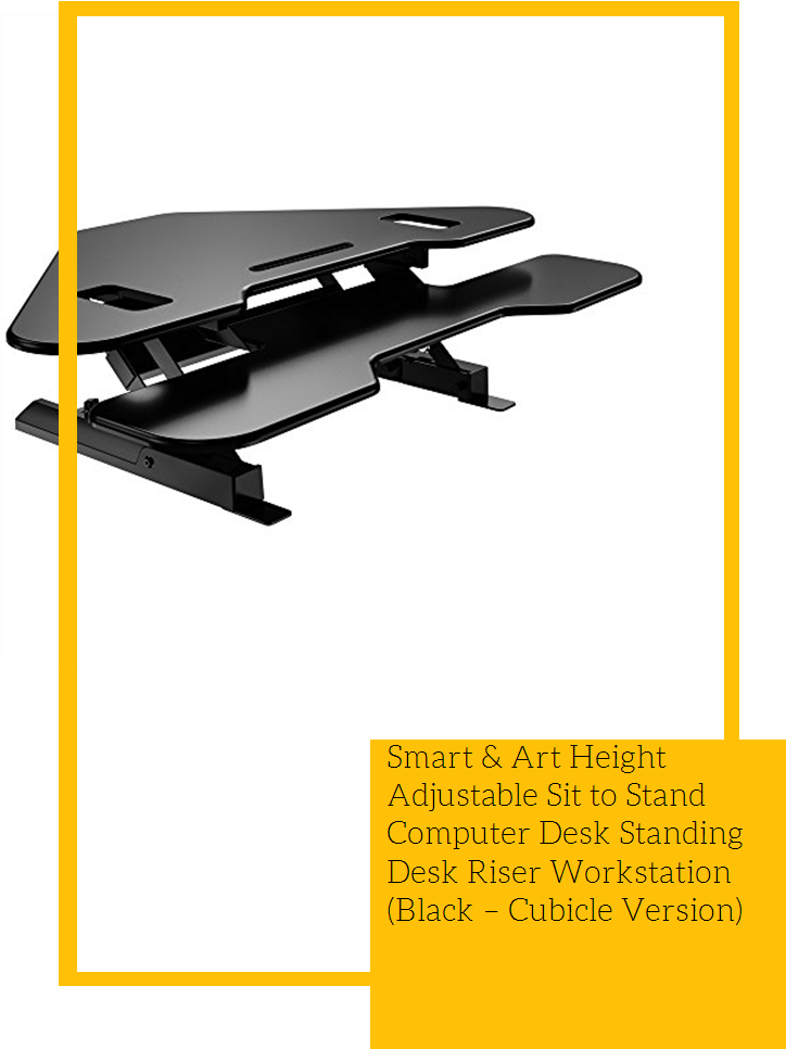 Smart & Art Height Adjustable Sit To Stand Computer Standing Desk Clipart Full Size Clipart