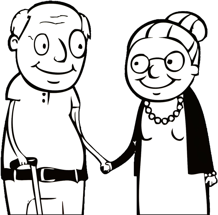 Age Care India Is A Non Profit Ngo Which Has Been Working - Cartoon Images Of Geriatric Care Clipart (850x761), Png Download
