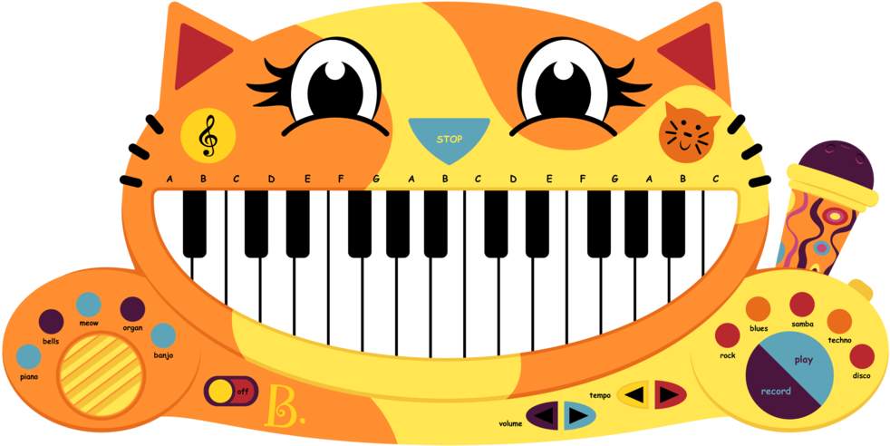 B Meowsic Keyboard By Culu Bluebeaver On - B. Toys Symphony In B Music Toy Clipart (1024x571), Png Download