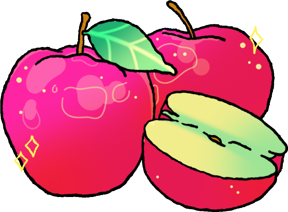 Apple Fruit Sticker By Selena Gomez - Android Clipart (1000x1000), Png Download