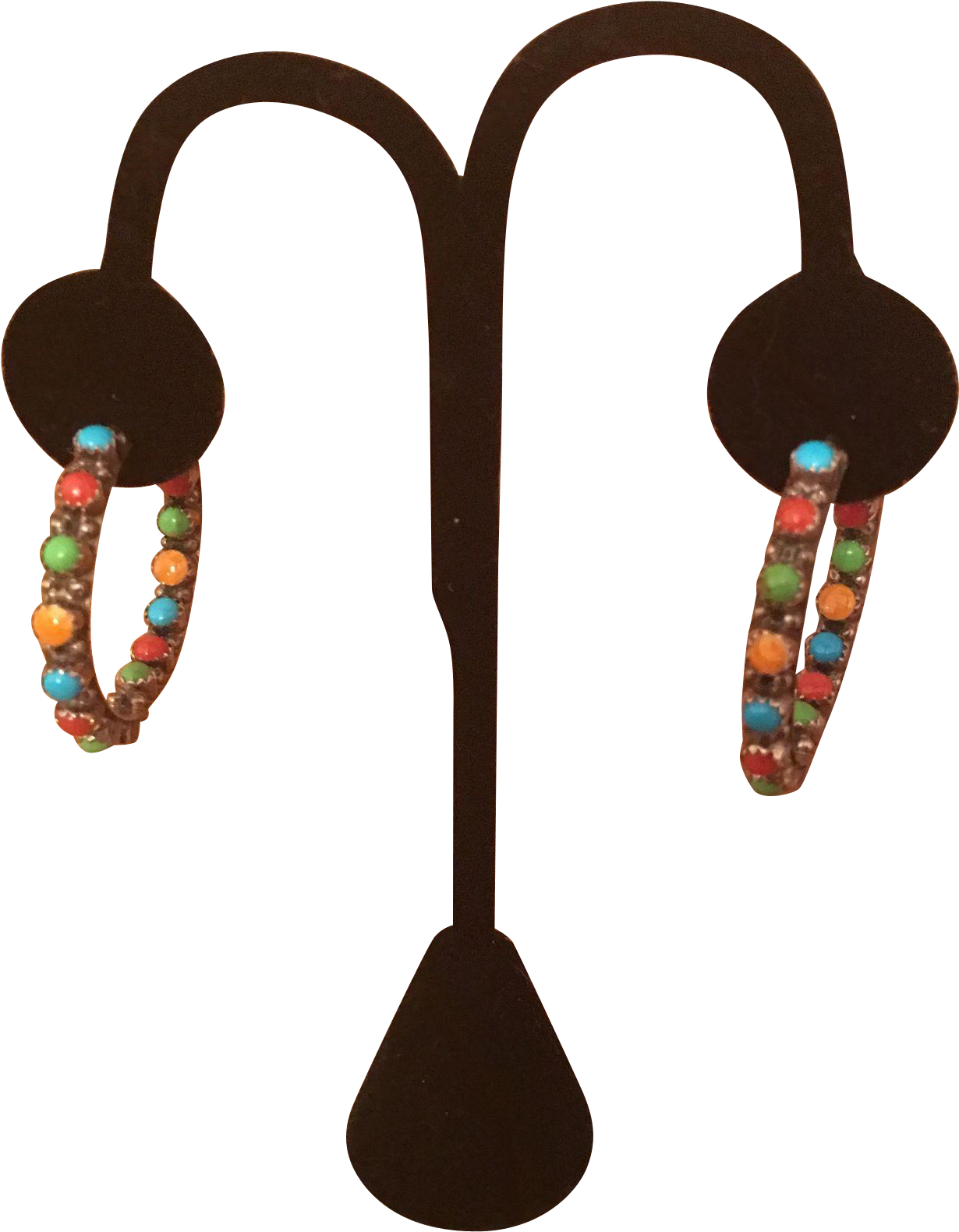 Vintage Native American Navajo Sterling Silver Turquoise - Earring Clipart (1579x1579), Png Download