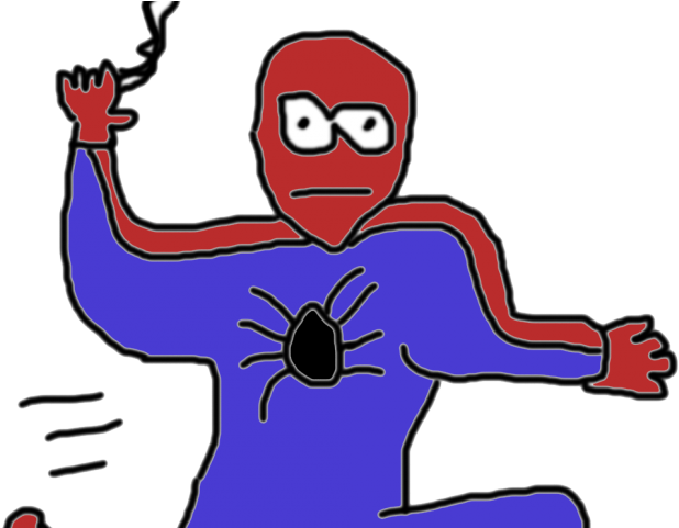 Drawn Spiderman Terribly Clipart (640x480), Png Download