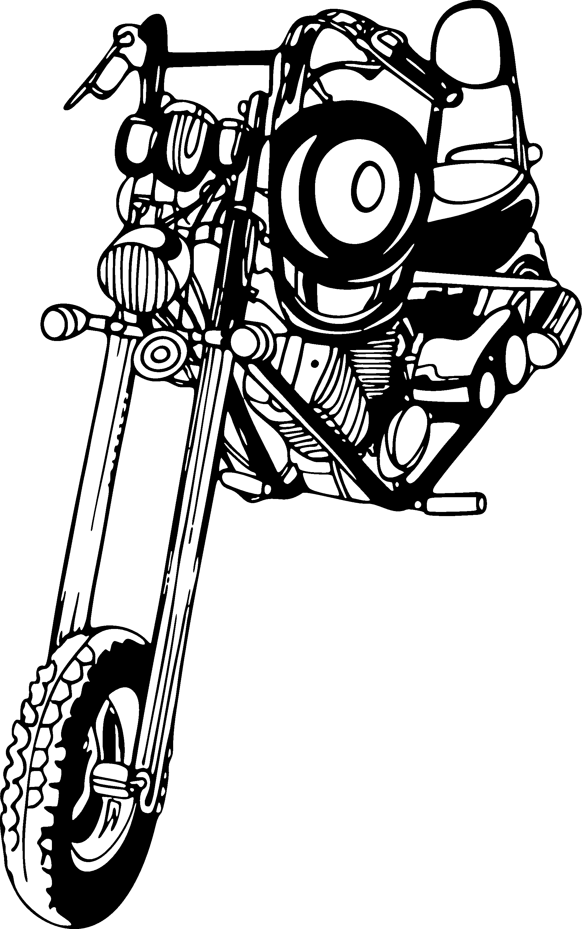 Chopper Easy Rider - Sticker Clipart (1973x3152), Png Download