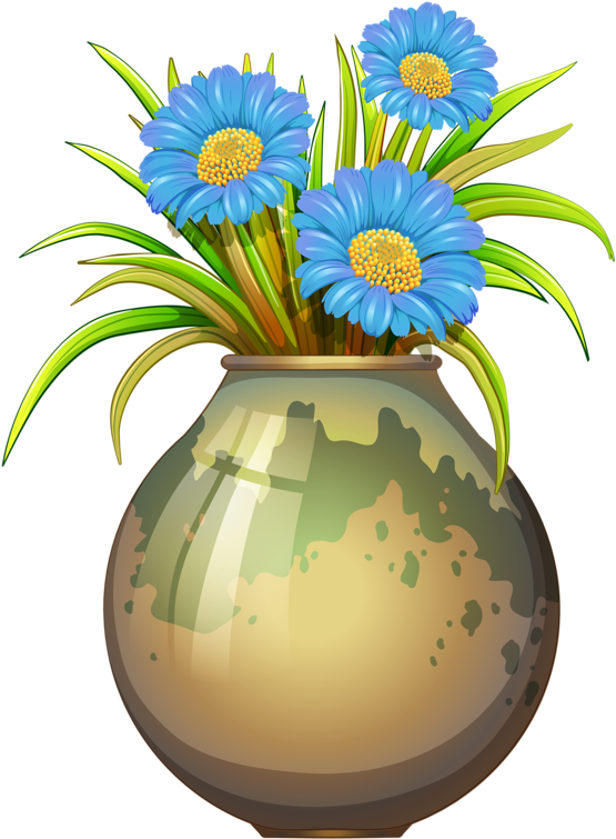 Fleurs, Art Floral, Fleurs Bleues, Clip Art, Plantes - Vector Graphics - Png Download (582x800), Png Download