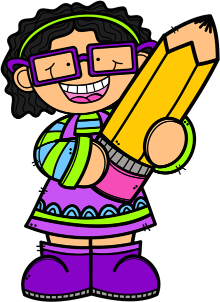 Pencil Girl - Teacherspayteachers Clipart (500x708), Png Download