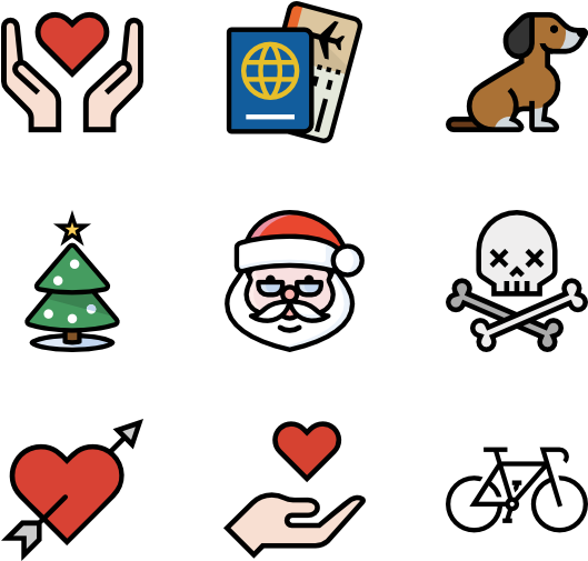 Miscellaneous - Christmas Reindeer Icons Png Clipart (600x564), Png Download
