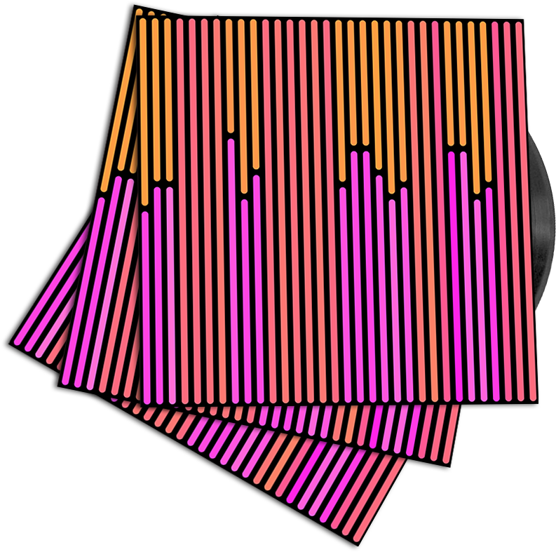 Vintage Triple Vinyl Record Mockup Tri9 - Lampshade Clipart (860x860), Png Download