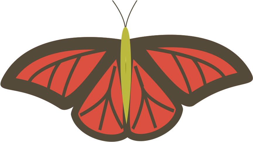 Butterfly Clipart (942x511), Png Download