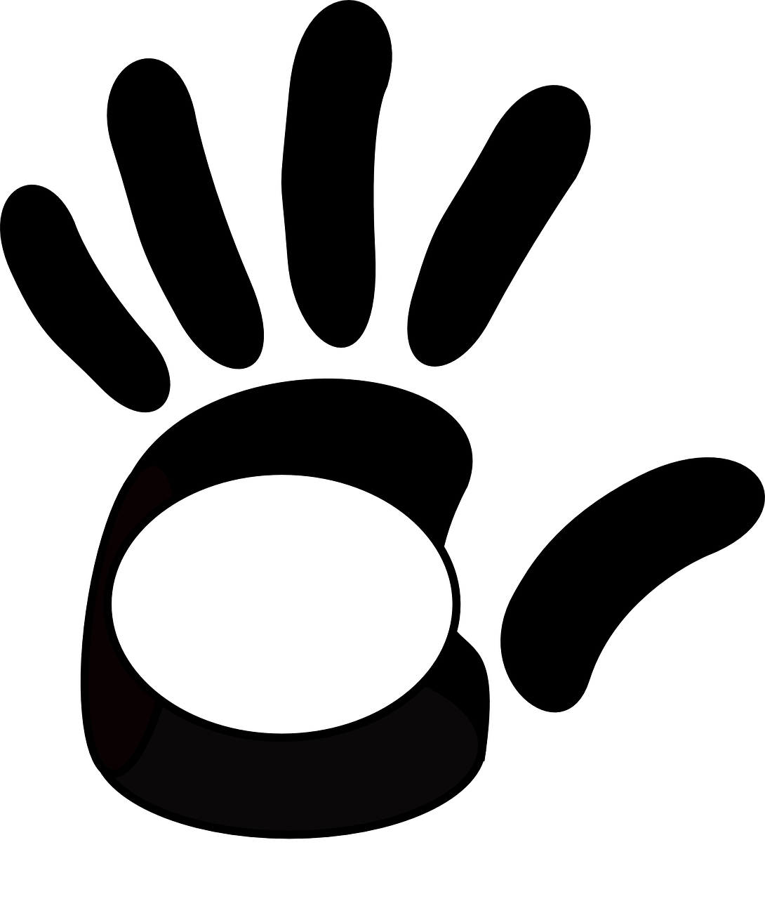 Hand Print Clipart 6, Buy Clip Art - Left Hand Clip Art - Png Download (613x720), Png Download