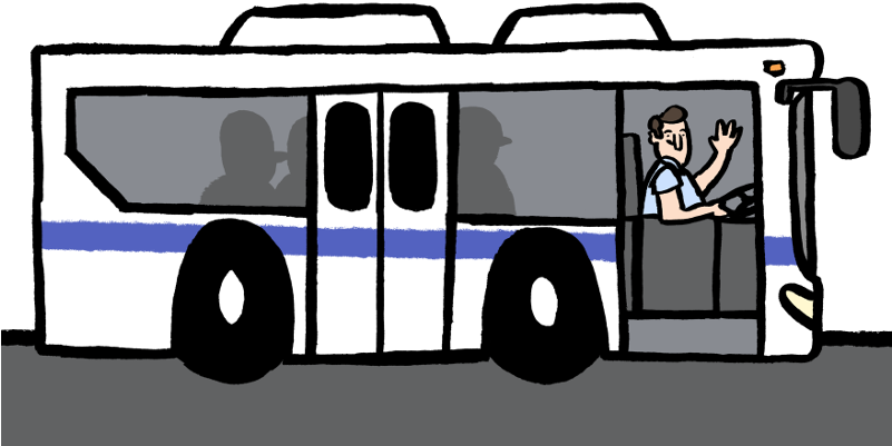 Bus Clipart (800x456), Png Download
