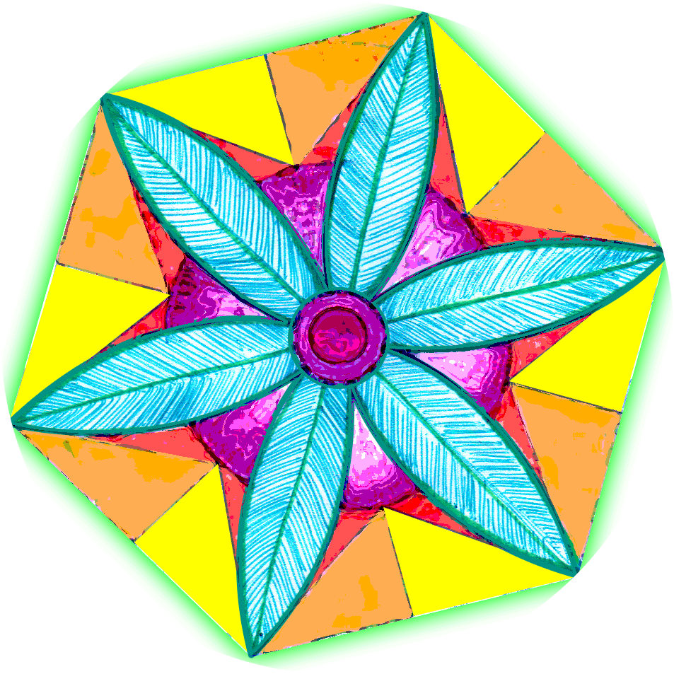 Mandalaworks Are Hip Hop Styled Mandalas Featuring - Kaleidoscope Clipart (1062x1021), Png Download