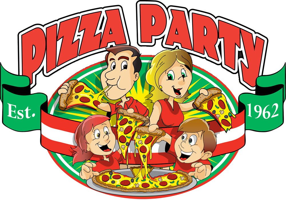 Clipart Free Library Free Delivery Images Download - Pizza Party Logo - Png Download (1000x702), Png Download