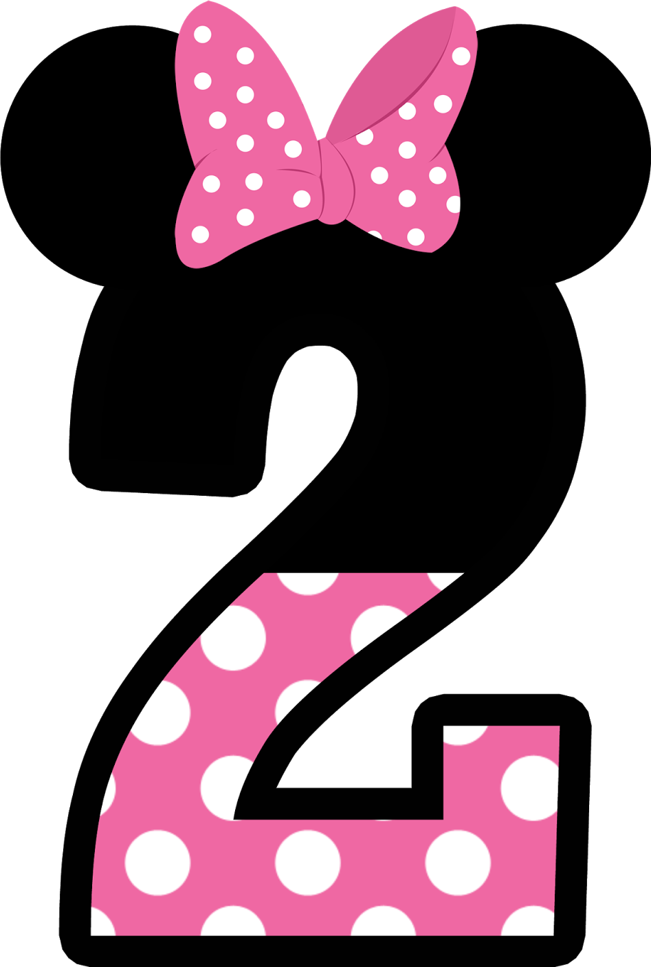 Numbers Clipart Minnie Mouse - Numero 3 Minnie Rosa - Png Download (900x1433), Png Download