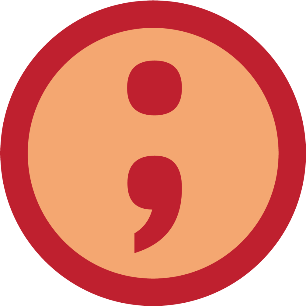 An Icon Showing A Semicolon - Semi Colon Icon Png Clipart (1005x1024), Png Download