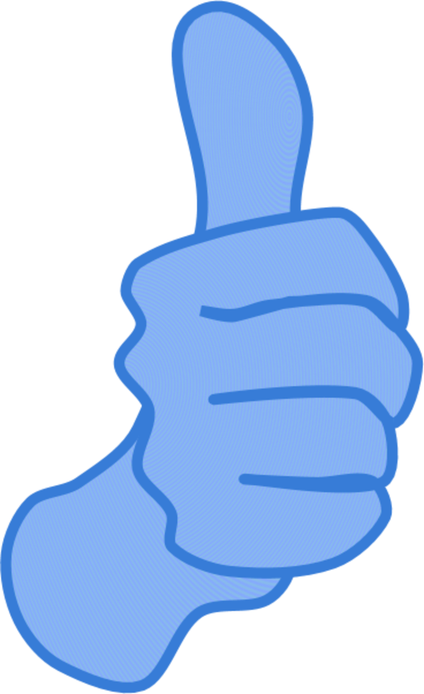 Thums Up Hand Arm - Thumbs Up Clip Art - Png Download (600x982), Png Download