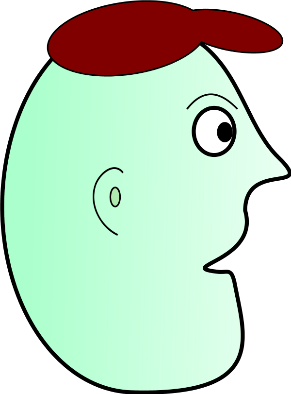 Cartoon Man Face Profile Wearing Cap - Clip Art - Png Download (600x811), Png Download
