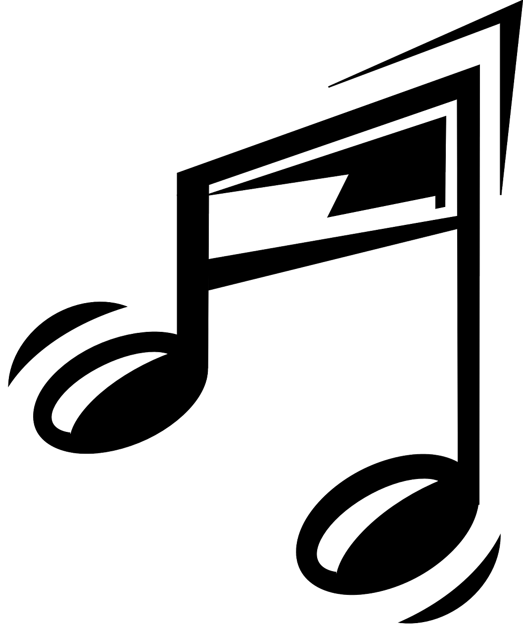 Funny Music Note - Cartoon Music Note Clipart (958x1159), Png Download