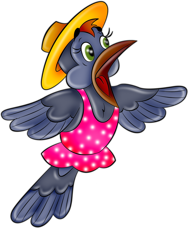 Classroom Signs - Cartoon Bird With Cloth Clipart (680x800), Png Download