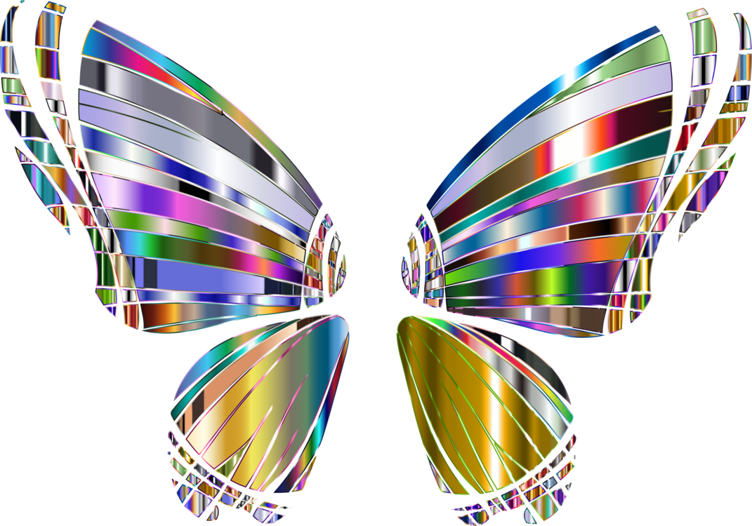 Butterfly Computer Icons Rgb Color Model Silhouette - Clip Art - Png Download (1071x750), Png Download