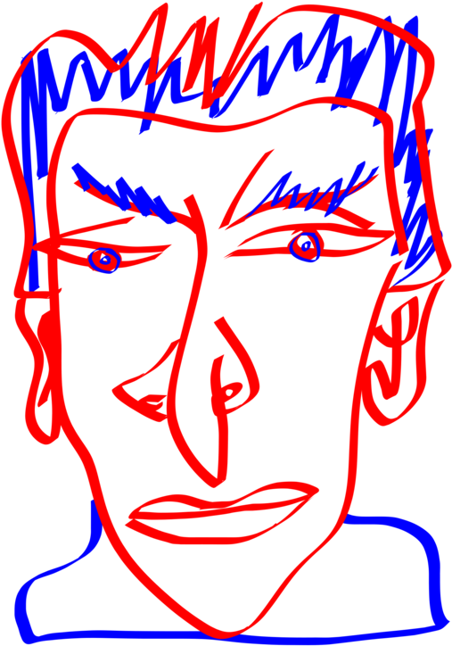 Blue Red White Black Cmyk Color Model - Blue Clipart (530x750), Png Download