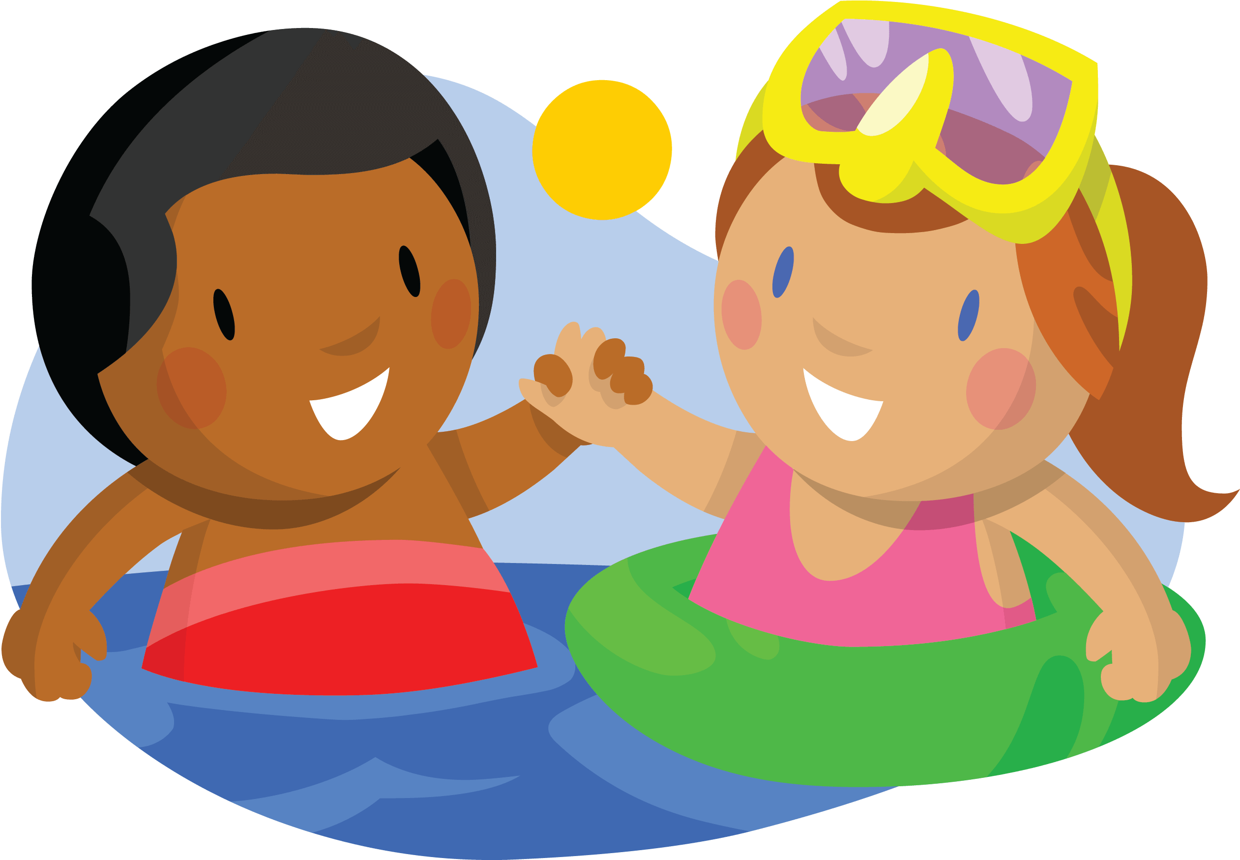 Swimming Clip Art - Swimming Buddy Clip Art - Png Download (2800x1942), Png Download