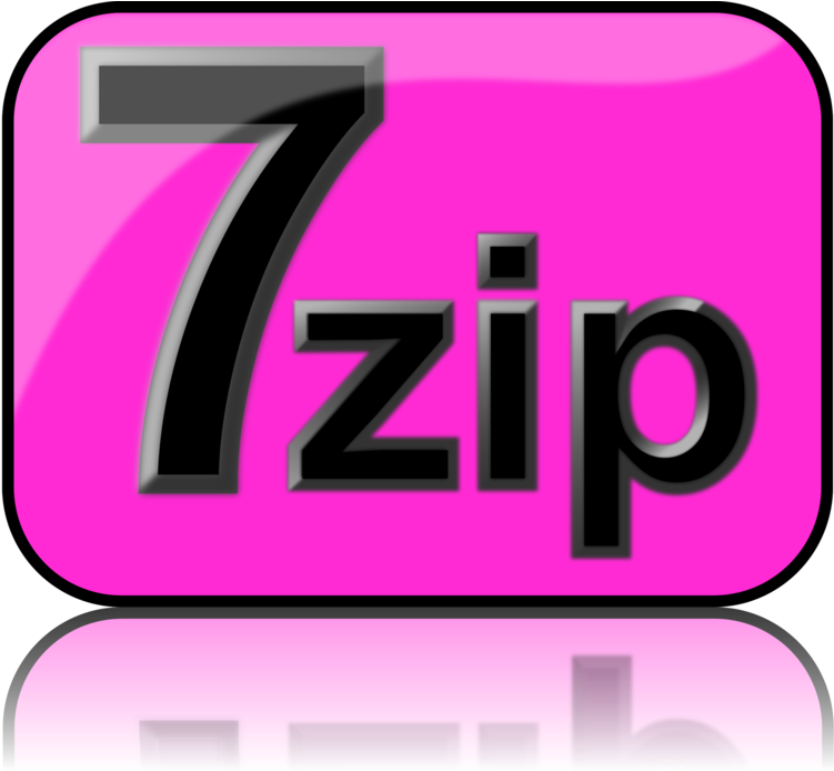 Logo 7-zip Brand Pink M Magenta - 7-zip Clipart (750x750), Png Download