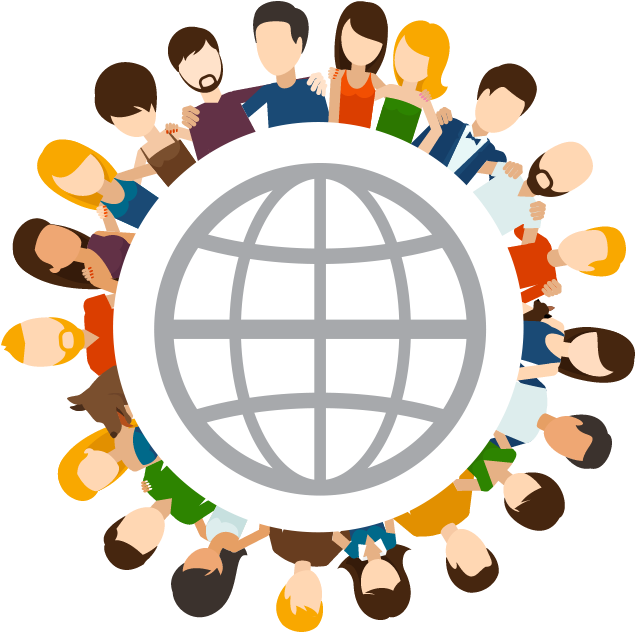 Community - Global Friends Social Network Clipart (718x718), Png Download
