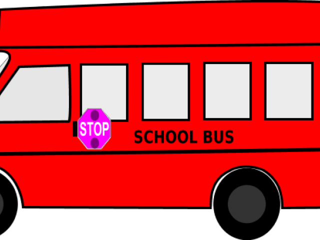 School Clipart Clipart School School Bus - School Bus Red Color - Png Download (640x480), Png Download