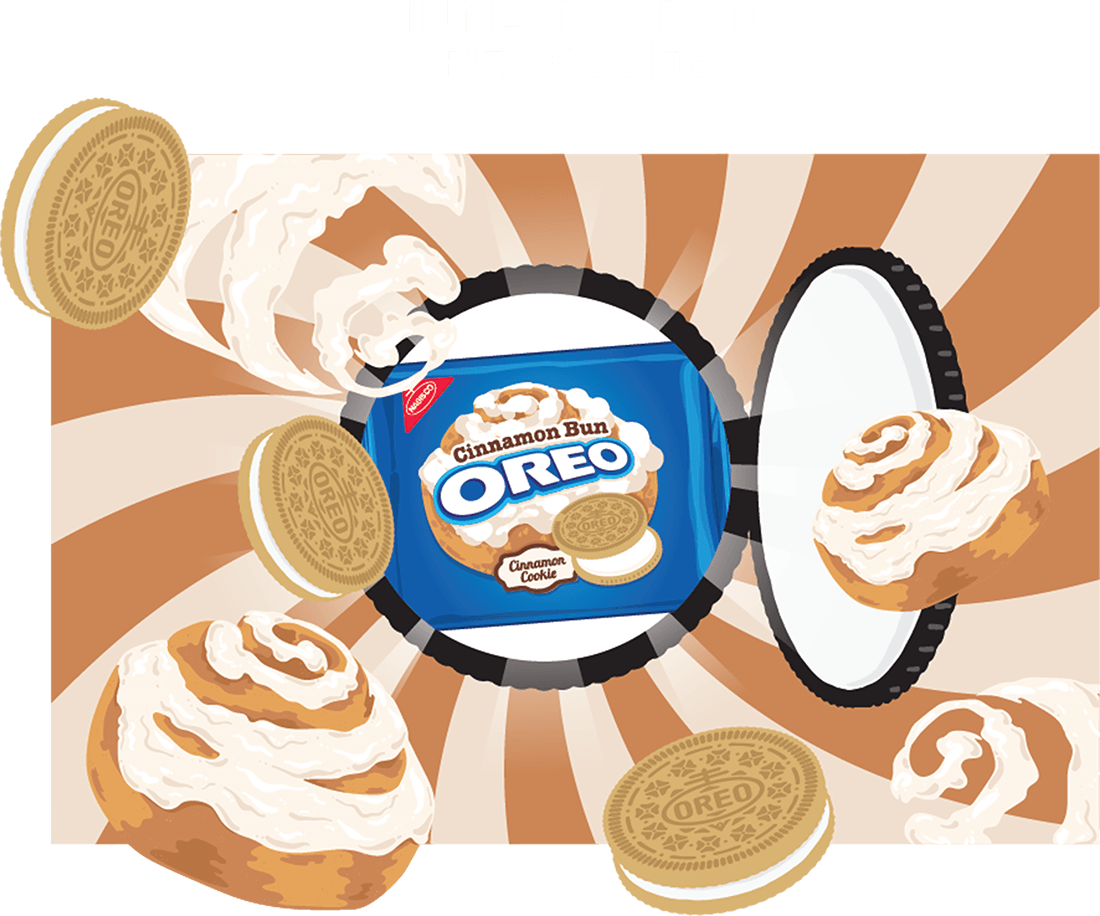 Oreo Wonder Vault - Oreo Cinnamon Bun Sandwich Cookies (12.2-ounce Package) Clipart (1100x916), Png Download