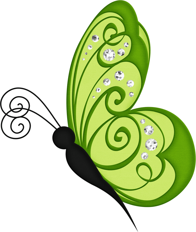 Pin By Mariel Fajardo On Baby Showe - Butterfly Green Clip Art - Png Download (627x741), Png Download