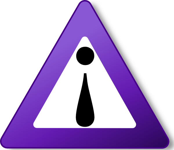 Humor Clip Art - Caution Purple - Png Download (600x517), Png Download