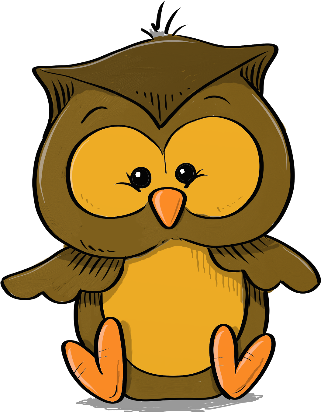 Arrrggghhh Another @ - Owls Cartoon Clipart (1301x1600), Png Download