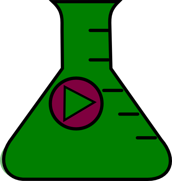 Erlenmeyer Start Dark Green - Erlenmeyer Flask Clipart (570x598), Png Download