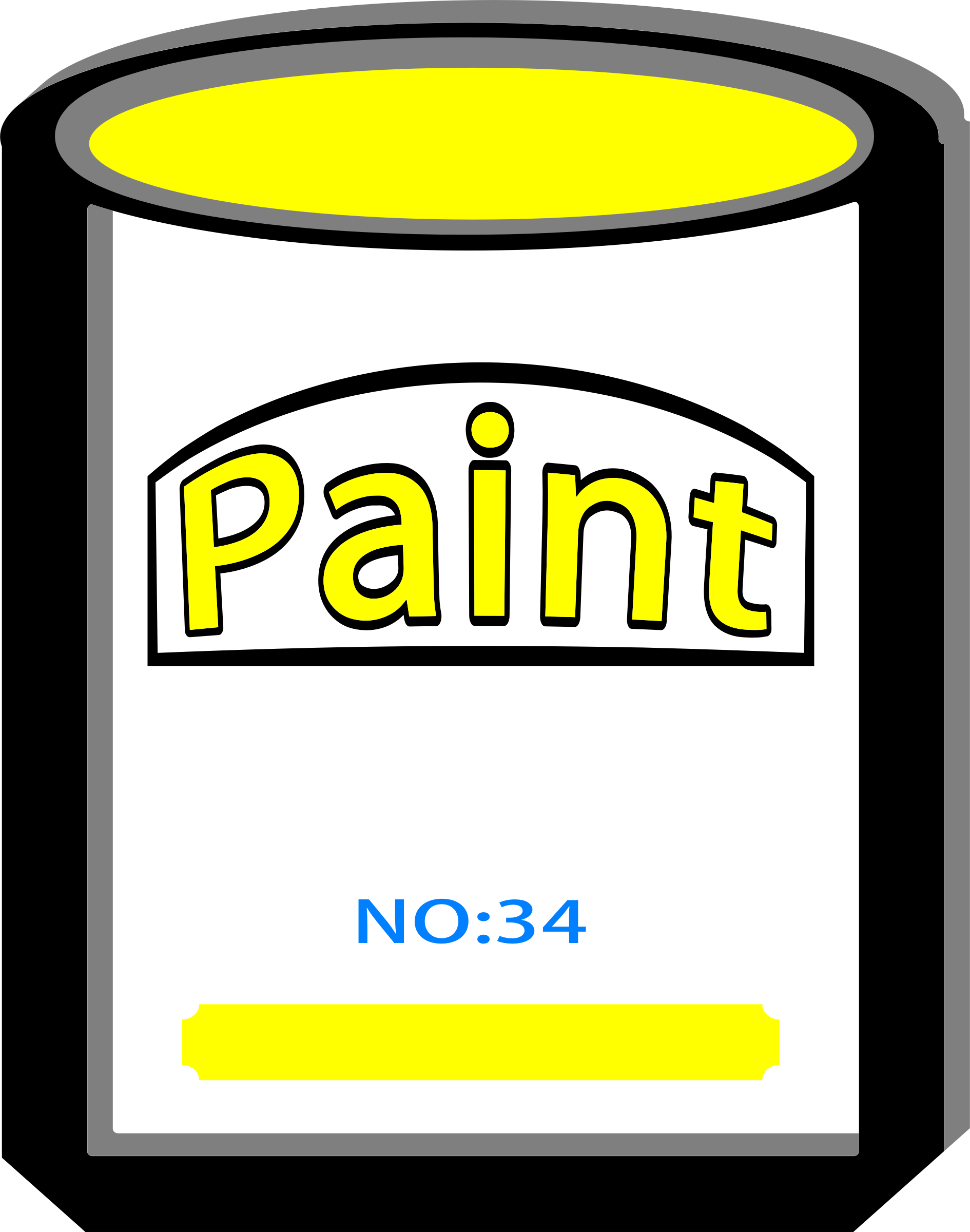 Free Paint Can Yellow No34 - Clip Art - Png Download (629x800), Png Download