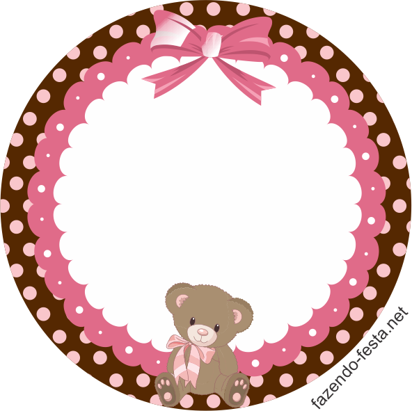 Birthday Invitations - Tags Marrom E Rosa Clipart (592x591), Png Download