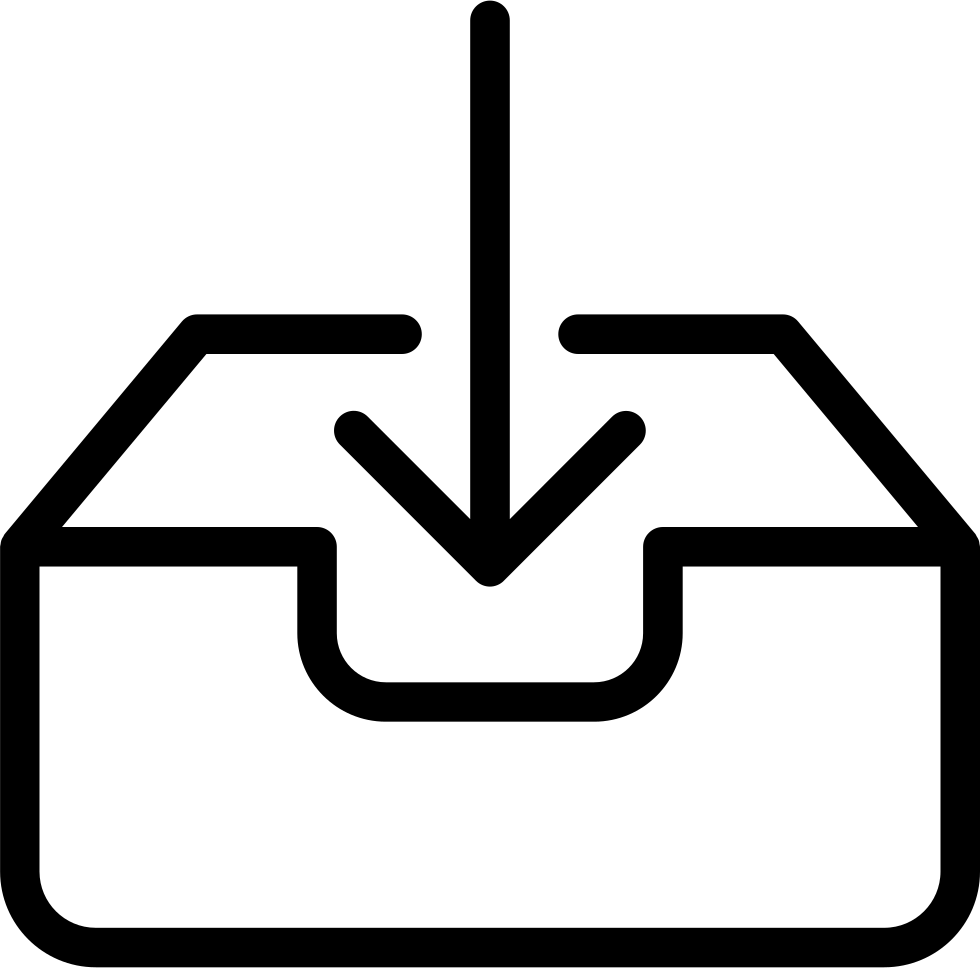Thin Inventory Box Import - Received Icon Clipart (980x968), Png Download