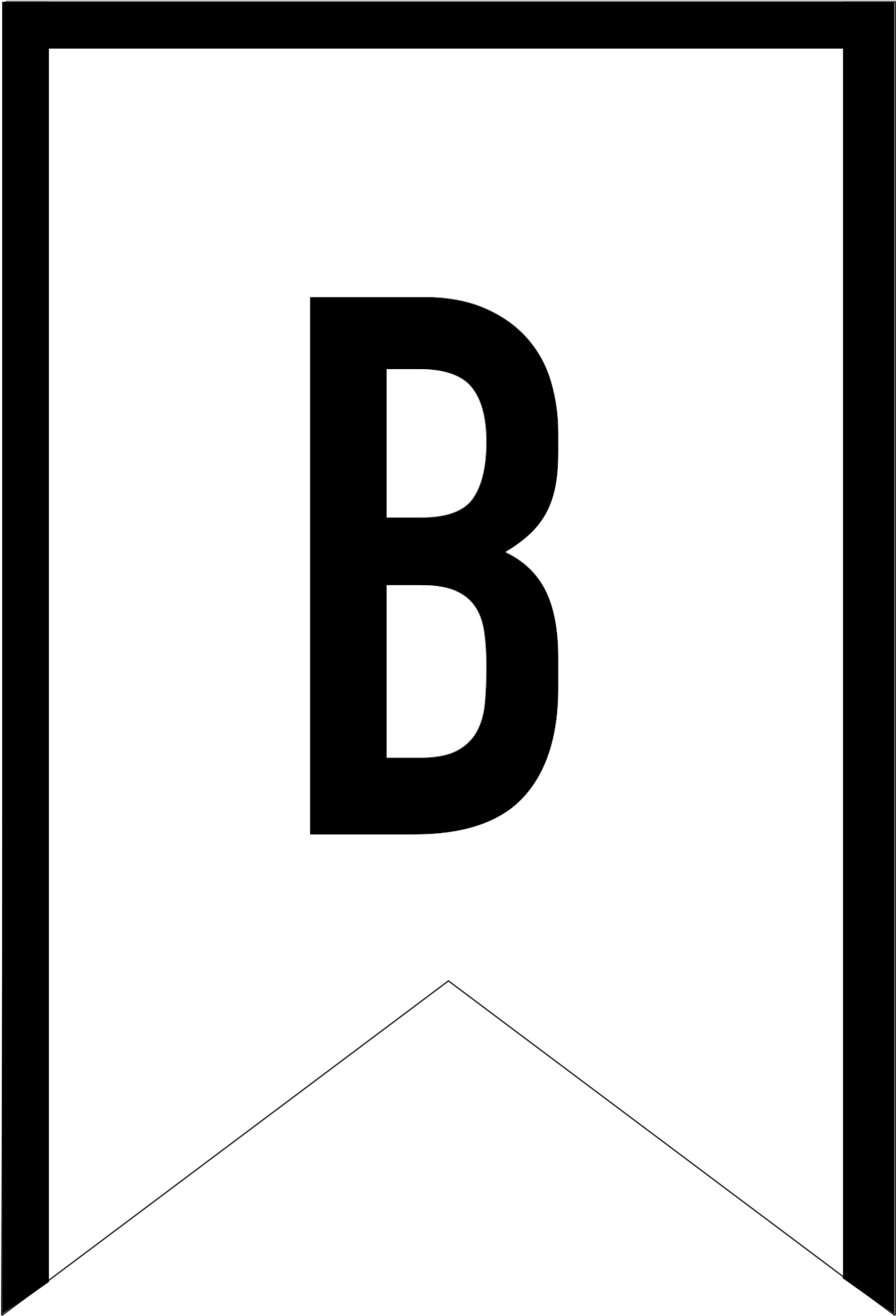 Click The Following Links To Print The Banner Templates - Printable Letters For Banner O Clipart (1424x2083), Png Download