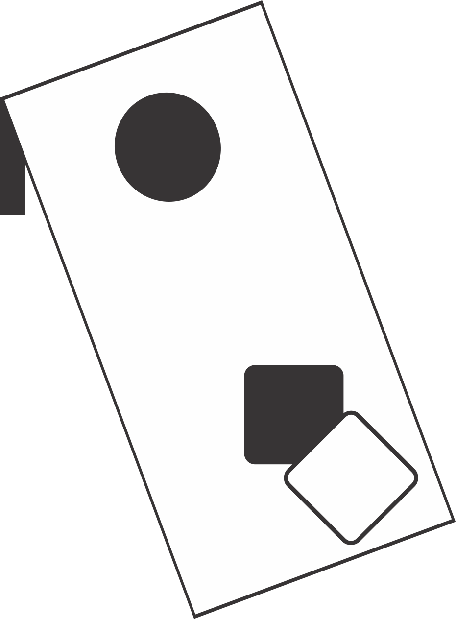 Cornhole Clipart Corn Hole - Cornhole Clipart Black And White - Png Download (931x1264), Png Download