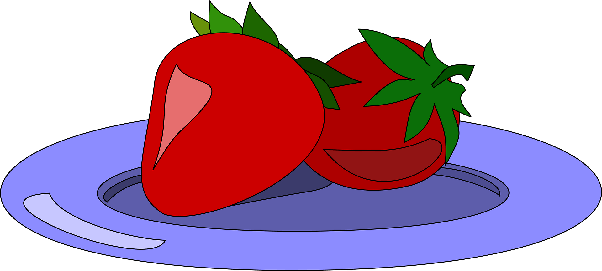 Strawberry Clip Art - Plate Of Strawberries Clipart - Png Download (800x547), Png Download