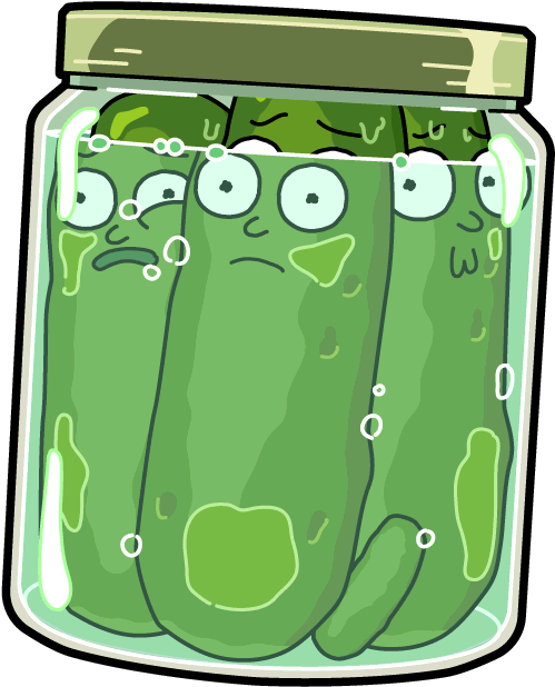 Pickle Clipart Full Jar - Pocket Mortys Pickle Morty - Png Download (502x650), Png Download
